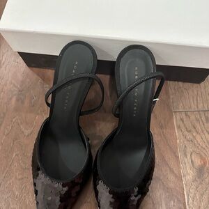 Roberto Festa Black Sequin Women's Heels
